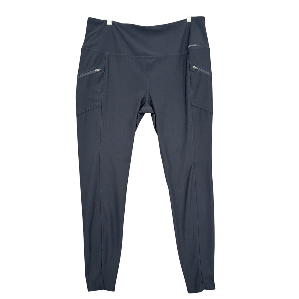 Eddie Bauer Trail Leggings Women XL Polyester Elastane Black